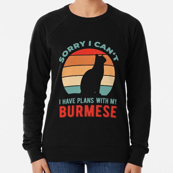 Cool Sweatshirt Hoodie Burmese Cat Colorful Tee Shirt Cool Sweatshirt Hoodie Burmese Cat Colorful Tee Shirt