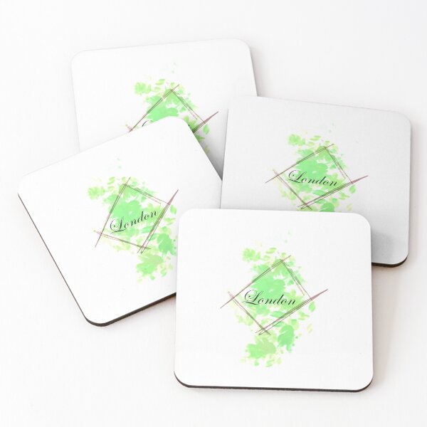 Item preview, London textart with green leaves designed and sold by Chino20.
