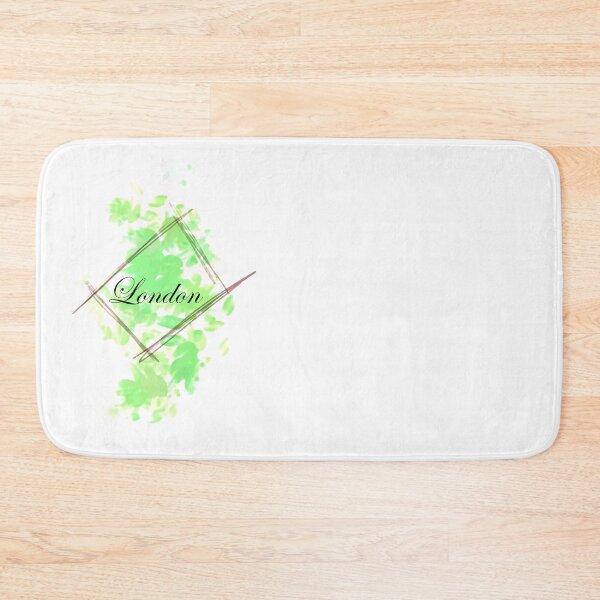 Item preview, London textart with green leaves designed and sold by Chino20.