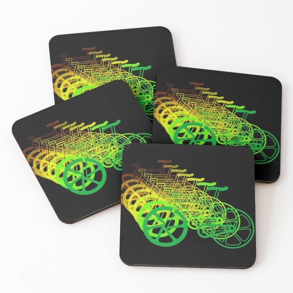 Item preview, Colorful bikes design with a green to orange pallet for the perfect bicycle lover designed and sold by TatianaLG.