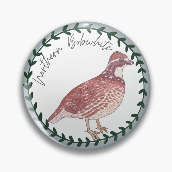 Item preview, Northern Bobwhite quail bird species art logo designed and sold by TheWaterBirds.