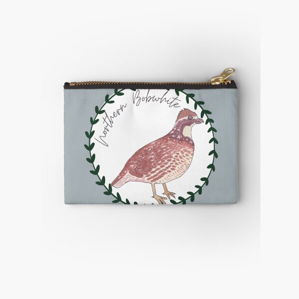 Item preview, Northern Bobwhite quail bird species art logo designed and sold by TheWaterBirds.