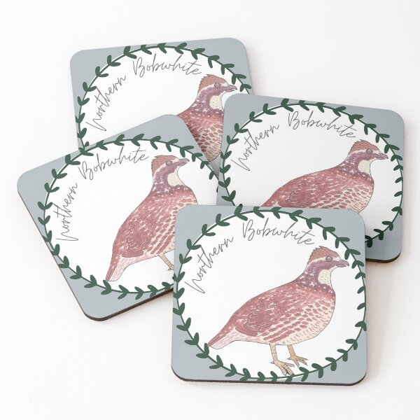 Item preview, Northern Bobwhite quail bird species art logo designed and sold by TheWaterBirds.