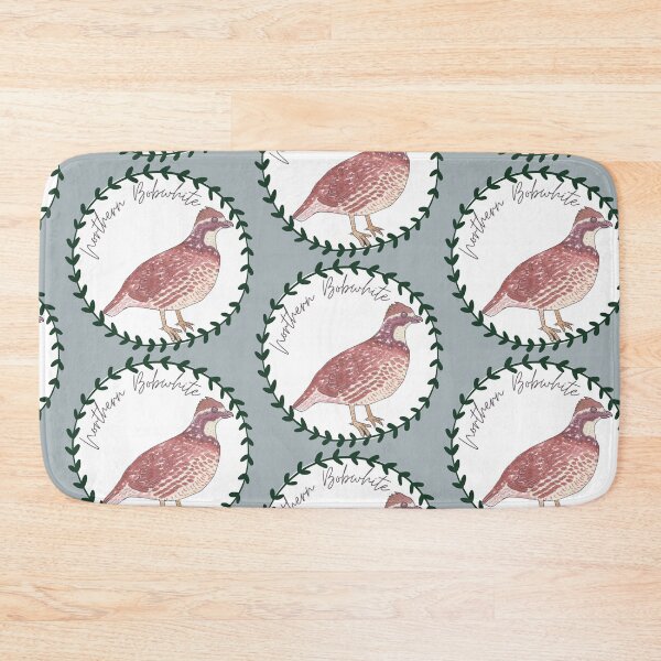 Item preview, Northern Bobwhite quail bird species art logo designed and sold by TheWaterBirds.