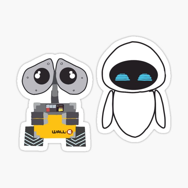Wall-e y eve Pegatina