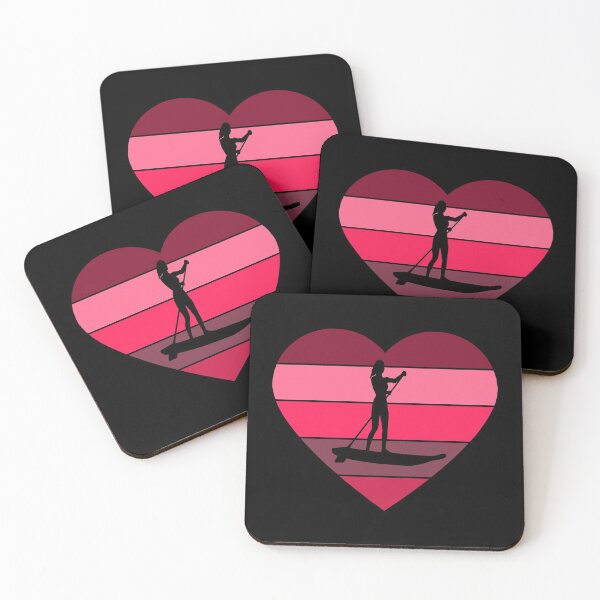 Item preview, Woman Stand Up Paddle Board - SUP - Pink Heart designed and sold by HeatherPore.