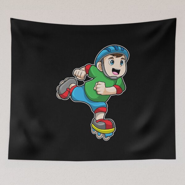 Item preview, Boy as Skater with Inline skates & Helmet designed and sold by Snabdesign84.