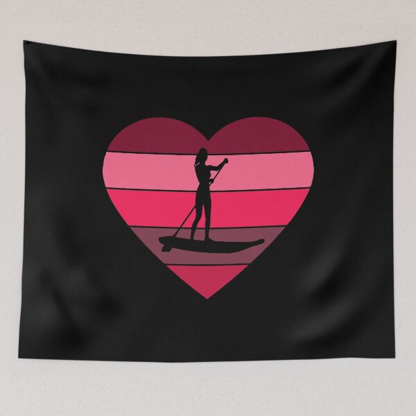Item preview, Woman Stand Up Paddle Board - SUP - Pink Heart designed and sold by HeatherPore.