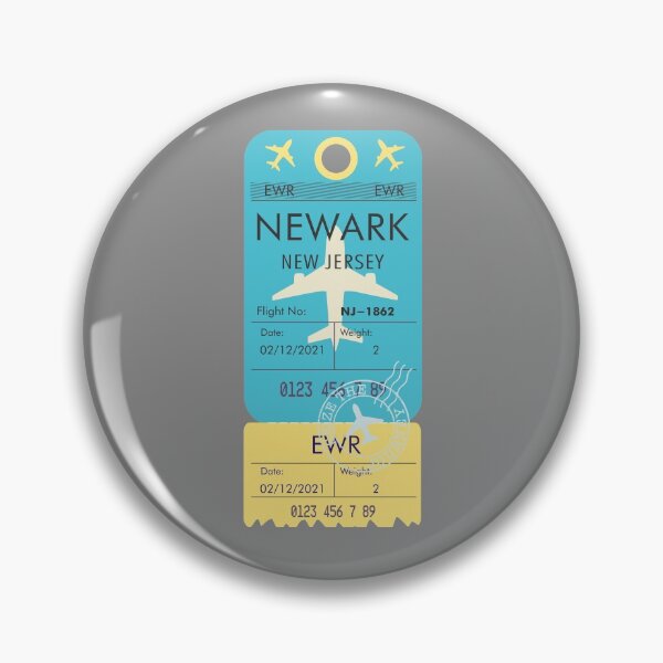 Artikelvorschau, NEWARK NEW JERSEY RETRO FLUGZEUG TICKET TASCHE TAG entworfen und verkauft von aydapadi.