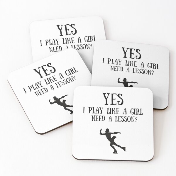 Item preview, Figure skating: Yes I play like a girl, Need a lesson? designed and sold by TheGreenGoat.