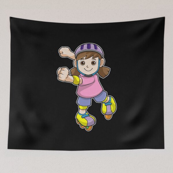 Item preview, Girl as Skater with Inline skates & Helmet designed and sold by Snabdesign84.