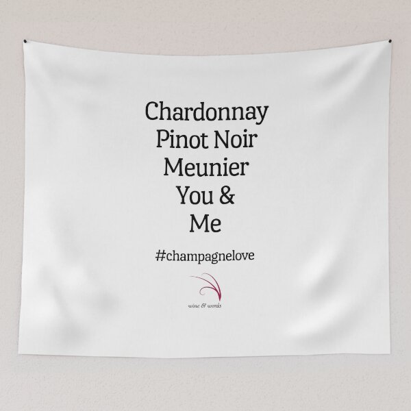 Item preview, Sparkling love Chardonnay Pinot Noir Meunier You Me designed and sold by wineandwords.
