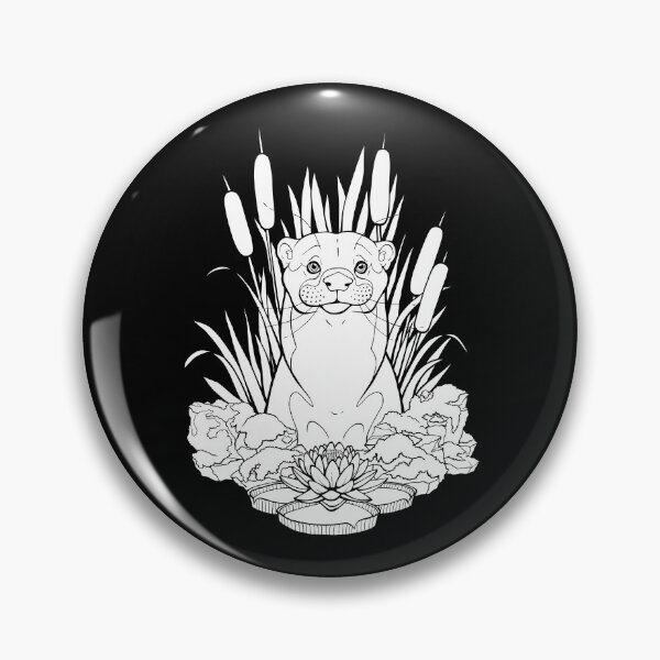 Item preview, Otter & Aquatic Plants - White on Clear Background designed and sold by Britt Sorensen.