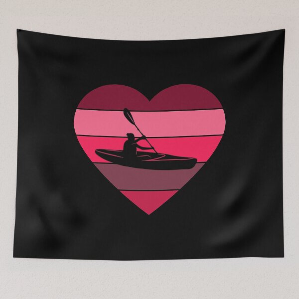 Item preview, Woman Kayaker - Pink Heart designed and sold by HeatherPore.