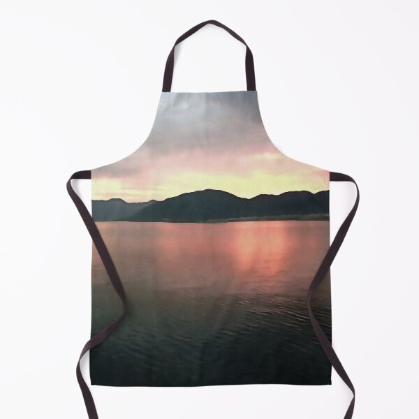 Item preview, Pink and Blue Ombre Sunset Reflections Landscape Art designed and sold by taiche.
