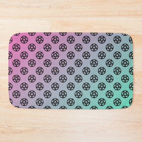 Item preview, Inverted Pentagram Pink/Cyan Color Gradient Pattern | Satanic designed and sold by Godstomper.