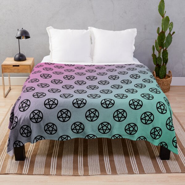 Item preview, Inverted Pentagram Pink/Cyan Color Gradient Pattern | Satanic designed and sold by Godstomper.