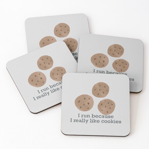 Item preview, I Run Because I Really Like Cookies Unisex T-Shirt designed and sold by Paper Hearteu.