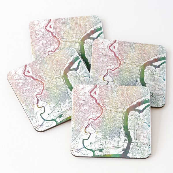 Item preview, Philadelphia Map Watercolor by Zouzounio Art designed and sold by zouzounioart.