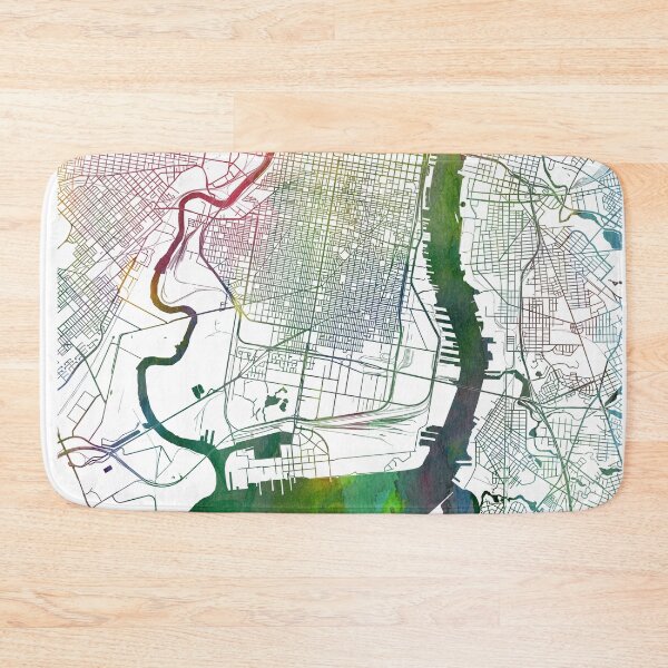 Item preview, Philadelphia Map Watercolor by Zouzounio Art designed and sold by zouzounioart.
