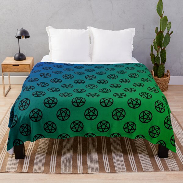 Item preview, Inverted Pentagram Blue/Green Color Gradient Pattern | Satanic designed and sold by Godstomper.