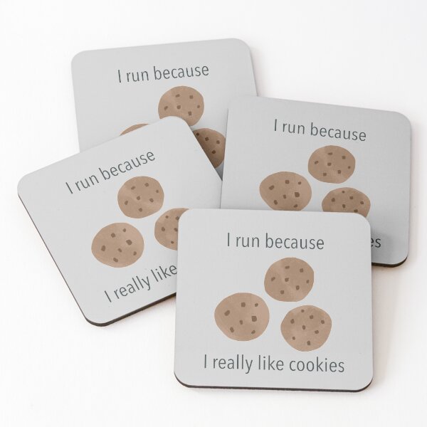 Item preview, I Run Because I Really Like Cookies T-Shirts and Clothing for Men and Women designed and sold by Paper Hearteu.
