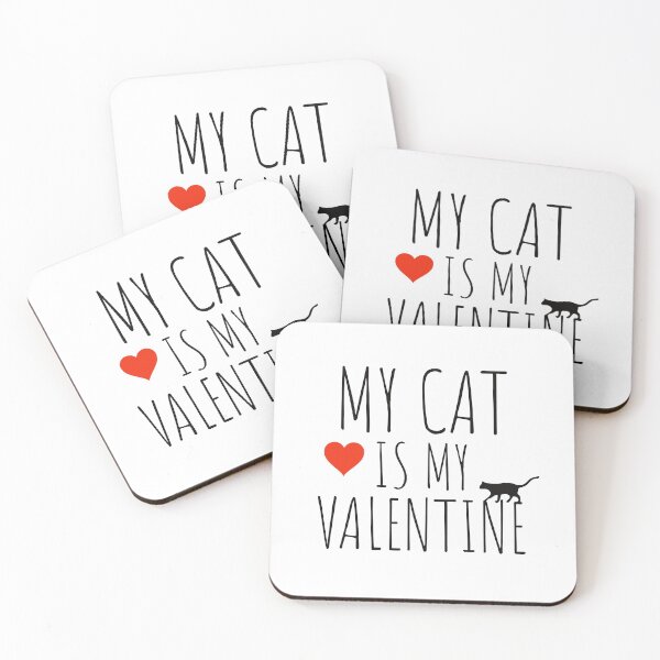 Item preview, my cat is my valentine - love - minimal - heart - loving - valentines  designed and sold by Tropical Blood.
