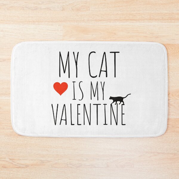 Item preview, my cat is my valentine - love - minimal - heart - loving - valentines  designed and sold by Tropical Blood.