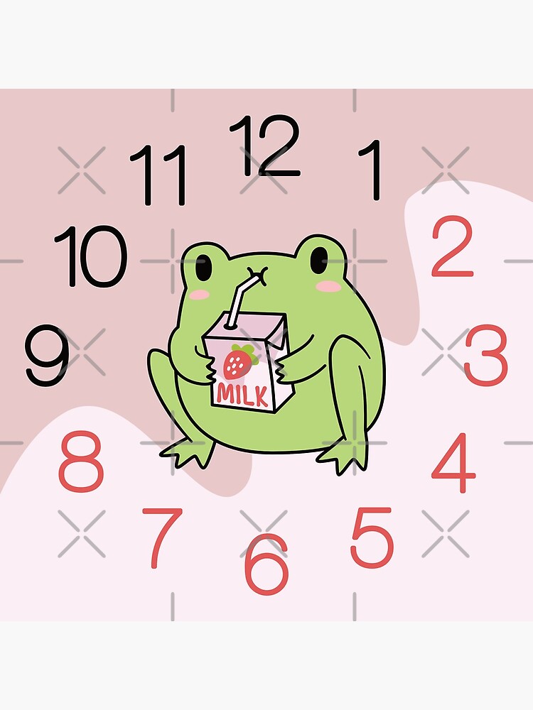 Cute Strawberry Milk Frog Frog Pin | Redbubble