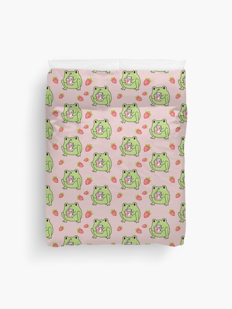 Cute Strawberry Milk Frog Pin for Sale by ElectricFangs