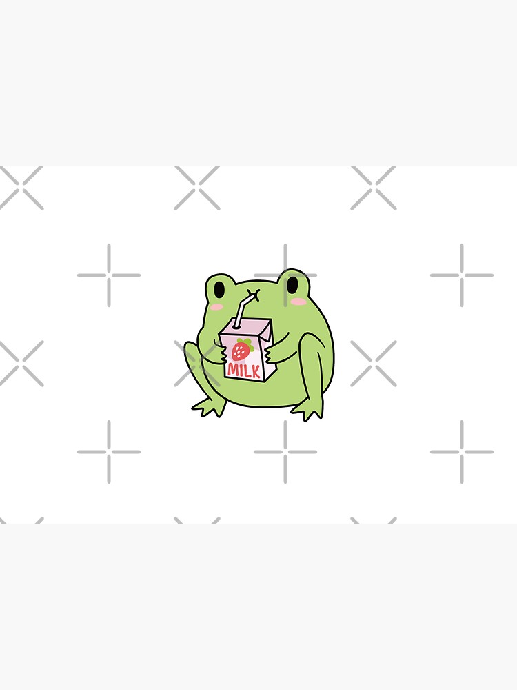 Cute Strawberry Milk Frog by ElectricFangs