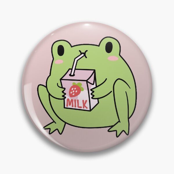 Item preview, Cute Strawberry Milk Frog designed and sold by ElectricFangs.