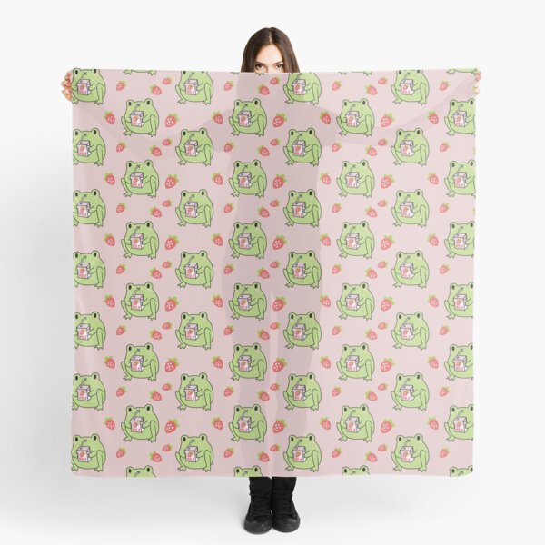 Cute Strawberry Milk Frog Scarf