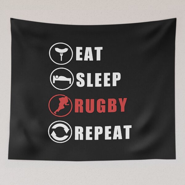 Item preview, Eat Sleep Rugby Repeat designed and sold by teledesign.