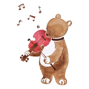 Online brass bear playing violin/fiddle