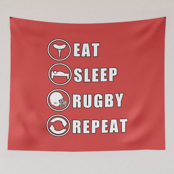 Item preview, Eat Sleep Rugby Repeat designed and sold by teledesign.