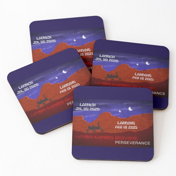 Item preview, NASA Mars Perseverance rover launch landing dates designed and sold by SolidEarthArt.