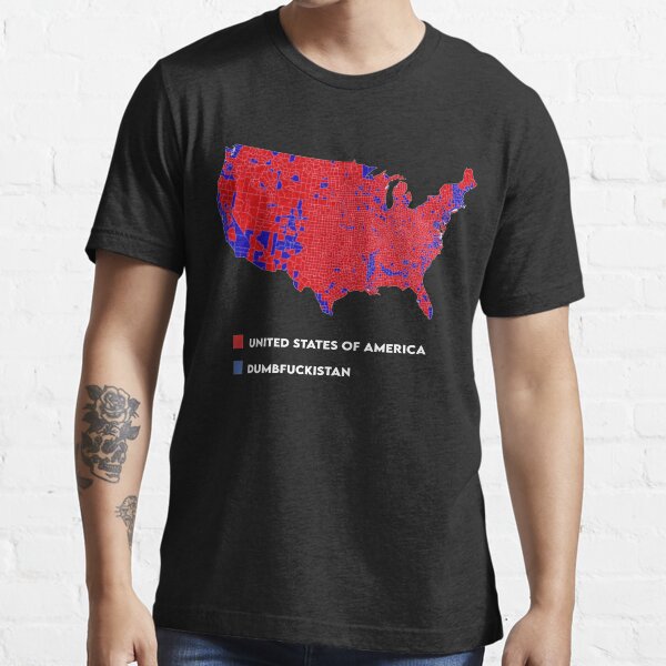 Election Map United States of America Dumbfuckistan Funny Essential T-Shirt