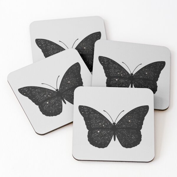 Item preview, Black glitter Butterfly  designed and sold by Cosmic Detour .