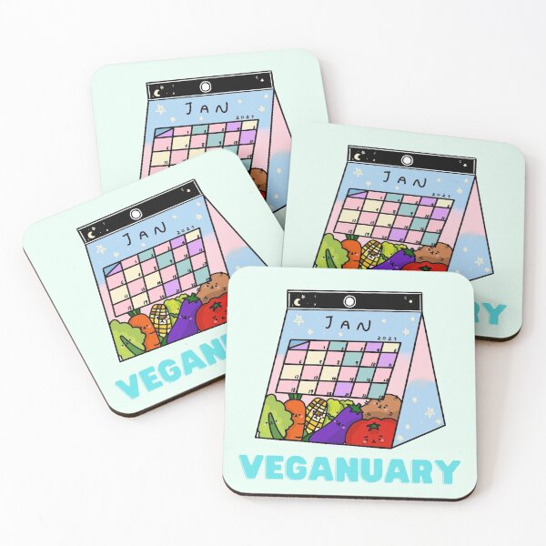 Item preview, Veganuary cute calendar 2021 designed and sold by itzzRebecca.