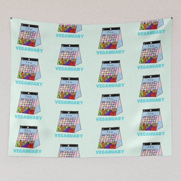 Item preview, Veganuary cute calendar 2021 designed and sold by itzzRebecca.