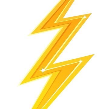 double Lightning Bolt Yellow And Black' Sticker