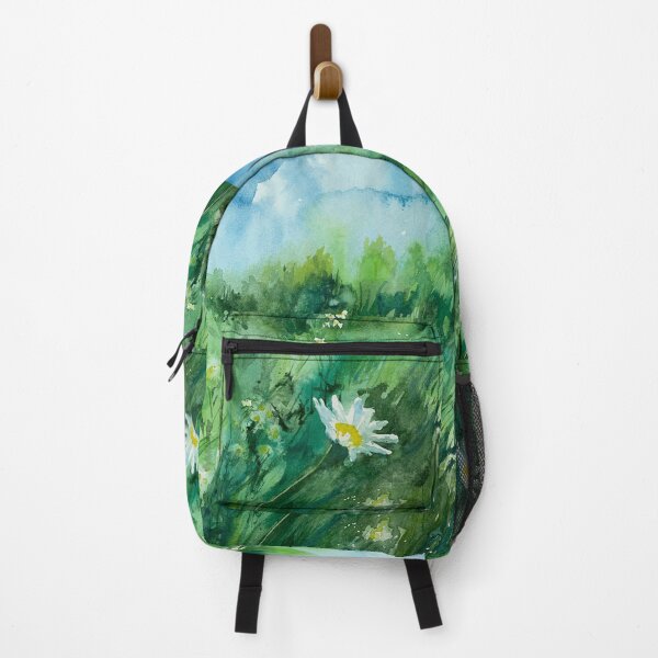 Item preview, chamomile field watercolor illustration designed and sold by DaryaGeft.