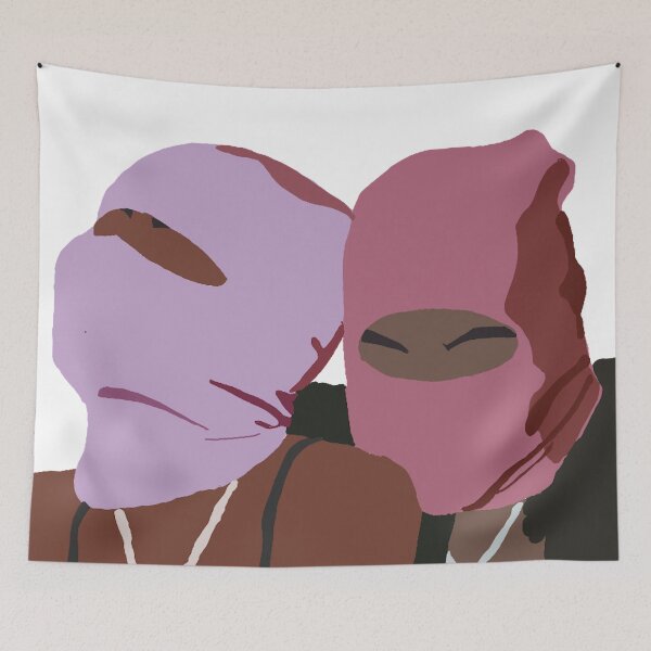 Item preview, girls in ski masks designed and sold by Sabrina Byrd.