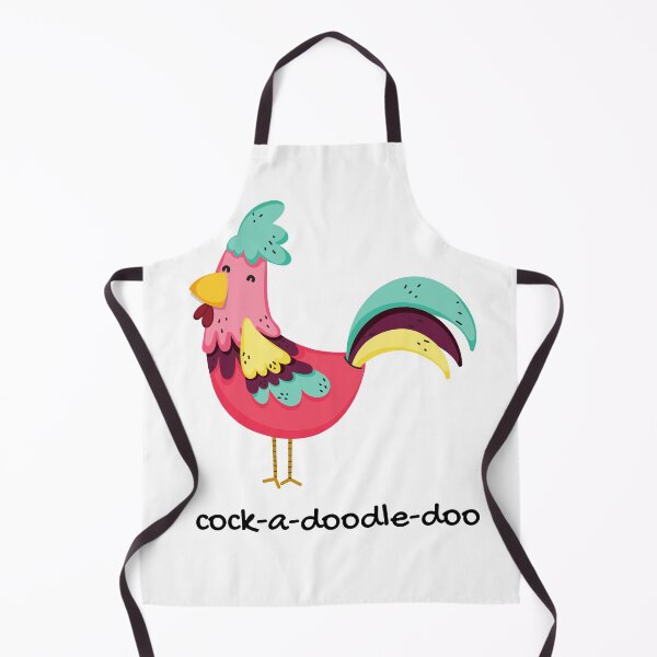 Item preview, Funny, cute, rooster, cock a doodle do, cartoon illustration, handwritten, cursive text. designed and sold by JellyBeenzz.