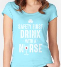 Drink with a nurse Women's Fitted Scoop T-Shirt
