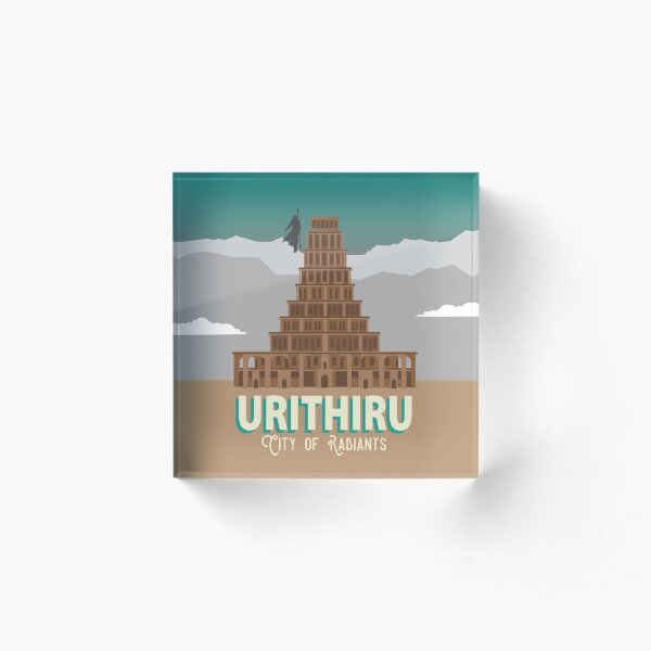 Urithiru Travel Poster Acrylic Block