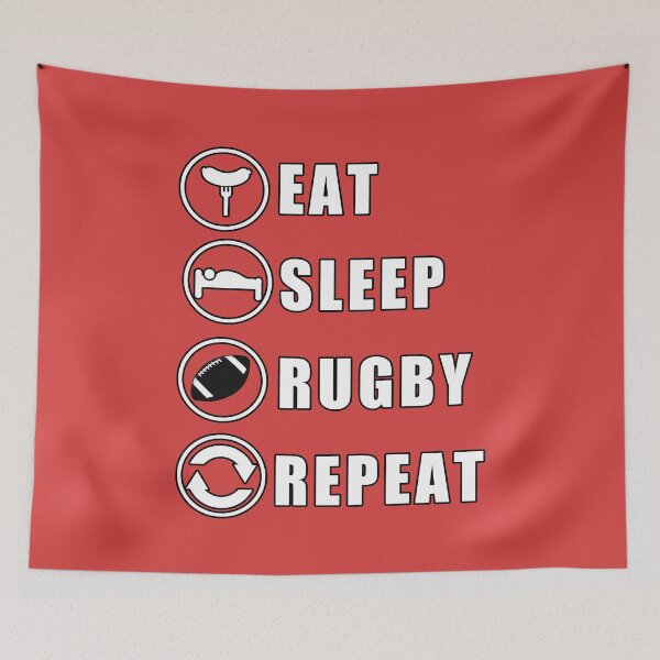Item preview, Eat Sleep Rugby Repeat designed and sold by teledesign.