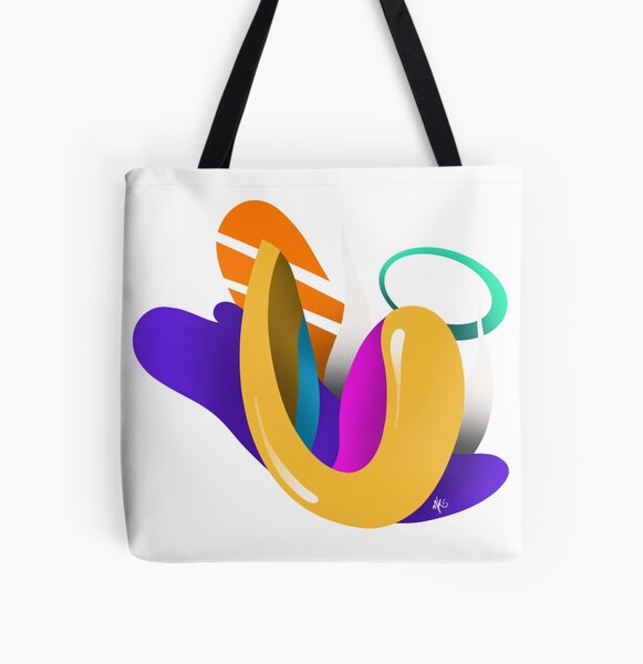 LETTER U All Over Print Tote Bag