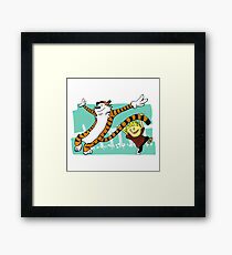 Calvin and Hobbes Dancing Framed Print